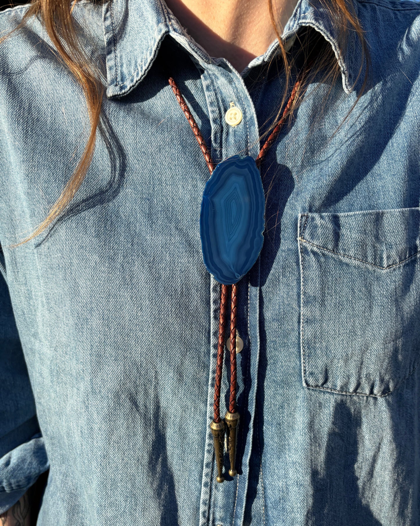 Cobalt Bolo Tie